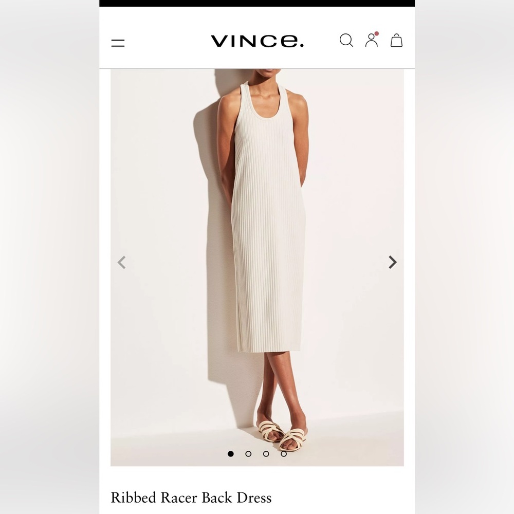 Vince NWT Ribbed Tank Dress Size Medium Camel